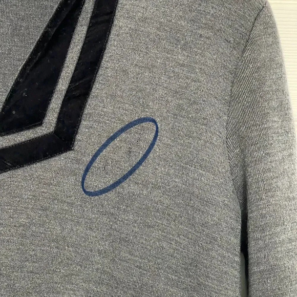 Soft Surroundings Runway Velvet Trim Pullover Tunic Sweater Size Large Gray - Picture 4 of 6